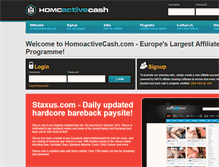 Tablet Screenshot of homoactivecash.com